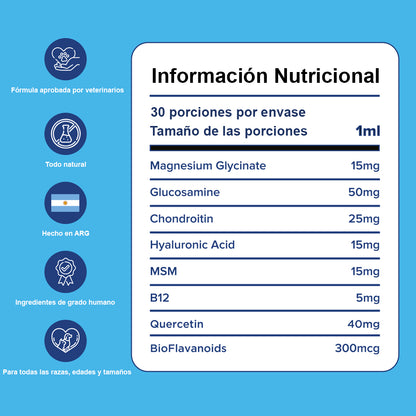 Freedom I Fórmula líquida para las articulaciones de tu perro